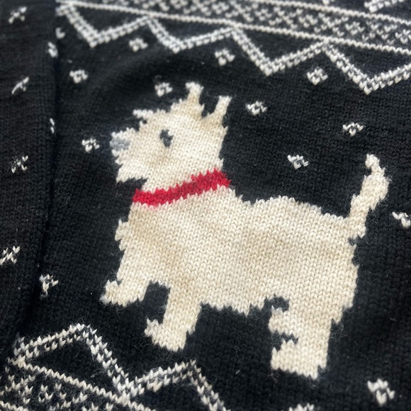 Ralph Lauren Black and Cream Dog Pattern Turtleneck Sweater - Picture 6 of 11
